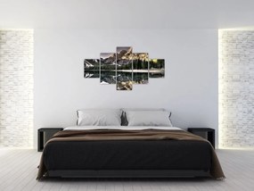Obraz jeziora w górach (125x70 cm)