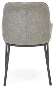 Krzesło popiel, nowoczesne, K481 wygodne, czarny stelaż, elegancki design