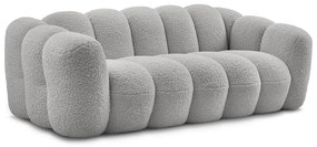Jasnoszara sofa z materiału bouclé 232 cm Hippolyte – Bobochic Paris
