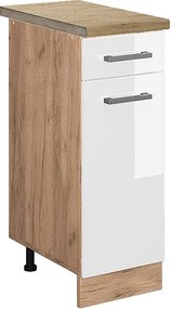 Szafka dolna do kuchni biały wysoki połysk 30x60x81.6 r-line