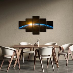 Obraz planety Ziemi z kosmosu (125x70 cm)