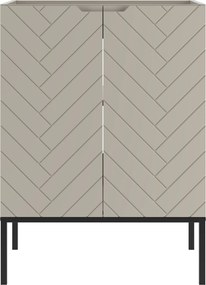 Szafka pod umywalkę wpuszczaną Aspen 09, cashmere/czarny, 60 cm