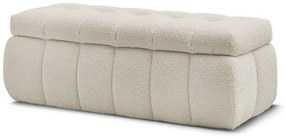 Beżowa ławka z materiału bouclé Mont Blanc – Bobochic Paris