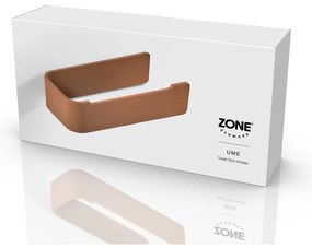Ścienny metalowy uchwyt na papier toaletowy w kolorze terakoty Ume – Zone