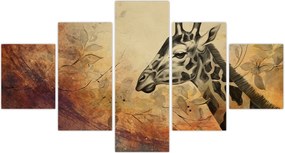 Obraz - Żyrafa, malarstwo (125x70 cm)
