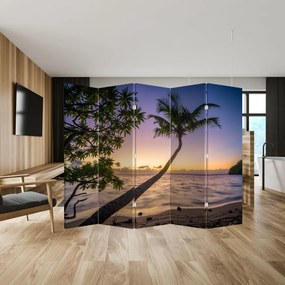 Parawan - Palma na plaży (210x170 cm)
