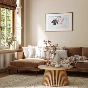 Plakat Śmieszne kozy 30x21 cm z ramą złotą z marginesem ARTGEIST B