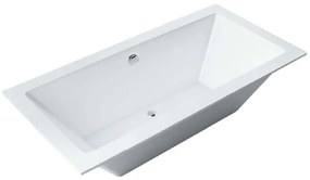 Wanna prostokątna biała do zabudowy odpływ na środku INDO | Różne rozmiary : Rozmiar - 180 x 80 cm