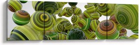 Obraz pasiastych kulek (170x50 cm)