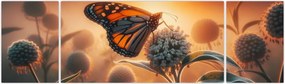 Obraz – Motyl w zachodzącym słońcu (170x50 cm)