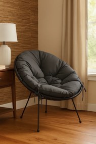 Poduszka puchowa Acapulco wodoodporna na fotel Oxford grafit