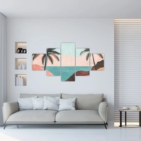Obraz - Palmy nad morzem (125x70 cm)