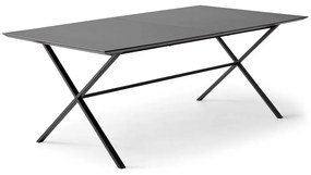 Czarny rozkładany stół z czarnym blatem 90x165 cm Meza – Hammel Furniture