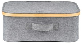 Pojemnik do przechowywania G21 40 x 30 x 15 cm, bambusowy z pokrywką, szary