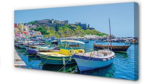 Fotoobraz na płótnie Statki w Zatoce pod Górami