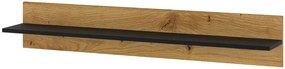 Półka ścienna czarna + dąb artisan P1-P23