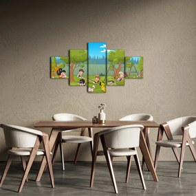 Obraz - Dzieci na placu zabaw (125x70 cm)