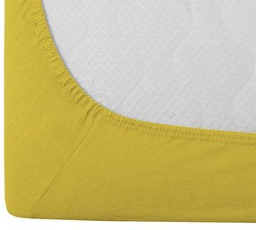 PrzytulneMieszkanie.pl Prześcieradło jersey EXCLUSIVE żółte 140 x 200 cm