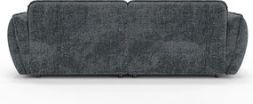 Ciemnoszara sofa z tkaniny szenilowej z szezlongiem 252 cm Nelia Big – Ropez