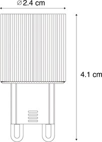 Zestaw 2 żarówek LED G9 24 mm z możliwością ściemniania 3 W 300 lm 2700 K