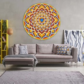 Drewniana mandala na ścianę z energią feng shui | do 90 cm