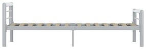 Szare metalowe łózko pojedyncze 90 x 200 cm - Sintra