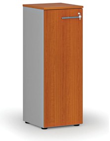 Szafa biurowa niska z drzwiami PRIMO GRAY, 400 x 420 x 1087 mm, szary/wiśnia