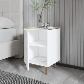 Stolik nocny Imaj Marble White