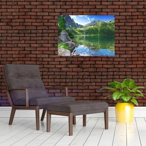 Obraz na szkle - jezioro w Tatrach (70x50 cm)
