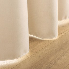 Zasłona zaciemniająca na taśmie marszczącej blackout strukturalny ecru 140 x 280 cm 1 szt.