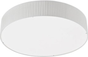 Lampa sufitowa VORADA w stylu nowoczesnym - ?r. ø90 cm - LED COB AC 29W - 4000 lm Y 3K - IP20 - syntetyczny plisowany klosz wst?gowy - stal i biel
