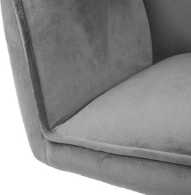 Krzesło do jadalni MCW-G67 (zestaw 6 sztuk),  ciemnoszary, czarne nogi