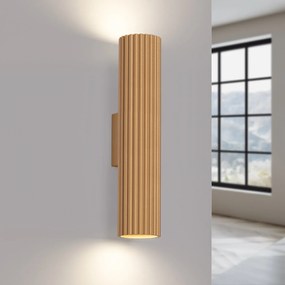 Kinkiet KARBON 30 złoty ryflowany SOLLUX  LIGHTING