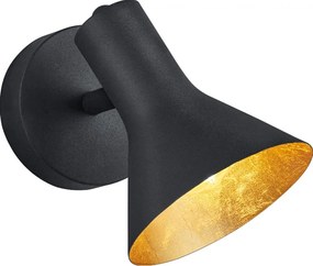 Czarny metalowy kinkiet ø 11 cm Nina – Reality