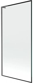 Mexen Next L parawan nawannowy 1-skrzydłowy 90 x 150 cm, czarny wzór, gun gray szczotkowany - 895-090-000-03-70-66
