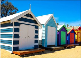 Obraz - Brighton Beach, Melbourne, Australia (70x50 cm)