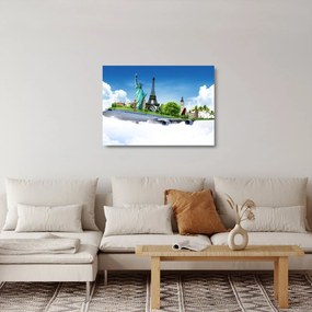 Obraz na szkle - Podróż dookoła świata (70x50 cm)