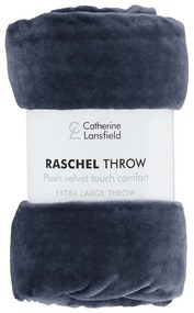 Ciemnoniebieski koc z mikropluszu 130x170 cm Raschel Velvet – Catherine Lansfield