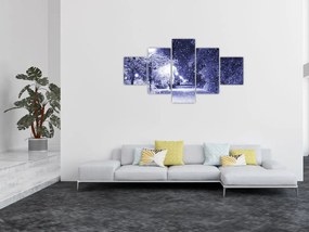 Obraz - Magiczna zimowa noc (125x70 cm)