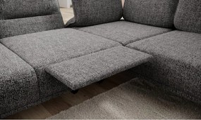 Narożnik STORM XL układ U Lewostronny z funkcją regulacji oparcia i wysuwu podnóżka WERSAL