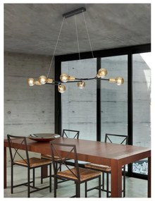 Czarna lampa wisząca Trio Cross, wys. 1,5 m