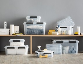 Pojemnik plastikowy z pokrywą PROTECT, 18 l