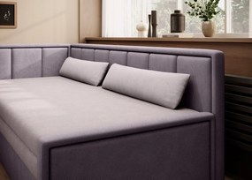 Sofa rozkładana z funkcją spania FULGEO fioletowa/różowa lewa ELTAP