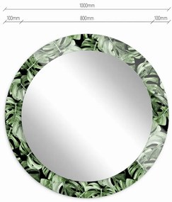 Lustro okrągłe MORENA MONLEAF 100cm zielone BALTICA DESIGN