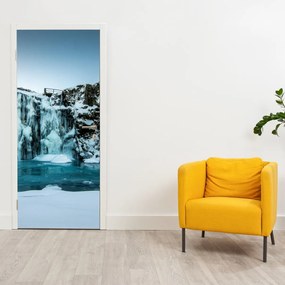 Fototapeta na drzwi - Zamarznięte wodospady (95x205cm)