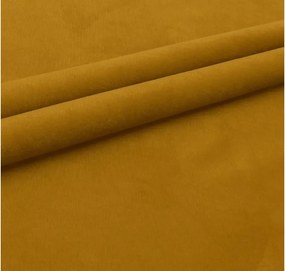 Rozkładany dwustronny zestaw wypoczynkowy w kształcie L VENORIA 220x143 cm, musztardowy + 2 poduszki GRATIS