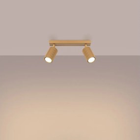 Lampa sufitowa minimalistyczny Gloow, aluminium - 2 źródło światła 3000K - L.30 x H.16.5 cm - złoty