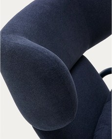 Ciemnoniebieski fotel Inari – Kave Home