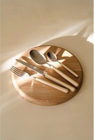 Jasnożółte/w kolorze srebra sztućce 4 szt. ze stali nierdzewnej dla 1 osoby Noli – noo.ma