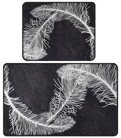 Antracytowe dywaniki łazienkowe zestaw 2 szt. 60x100 cm Alisan – Foutastic